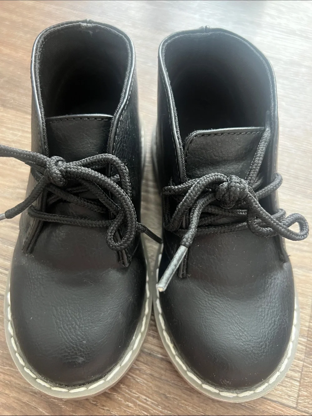 Black toddler Lace-Up Casual Boots